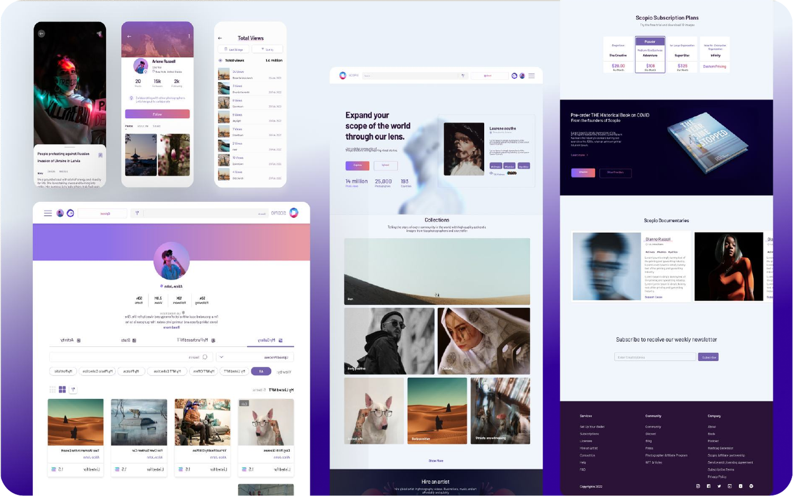 Scopio NFT platform design